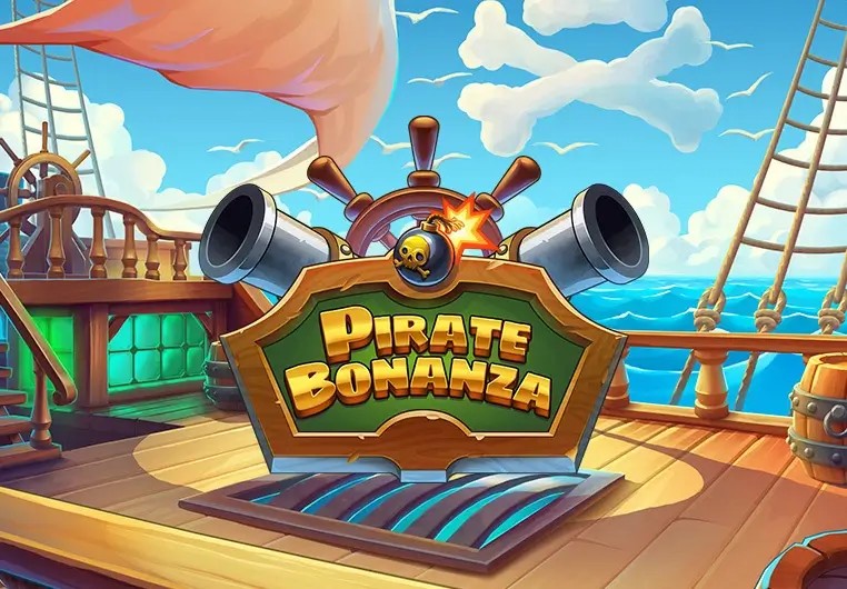 Pirate Bonanza Slot online game logo by Backseat Gaming on betorange.ca